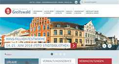 Desktop Screenshot of greifswald.de